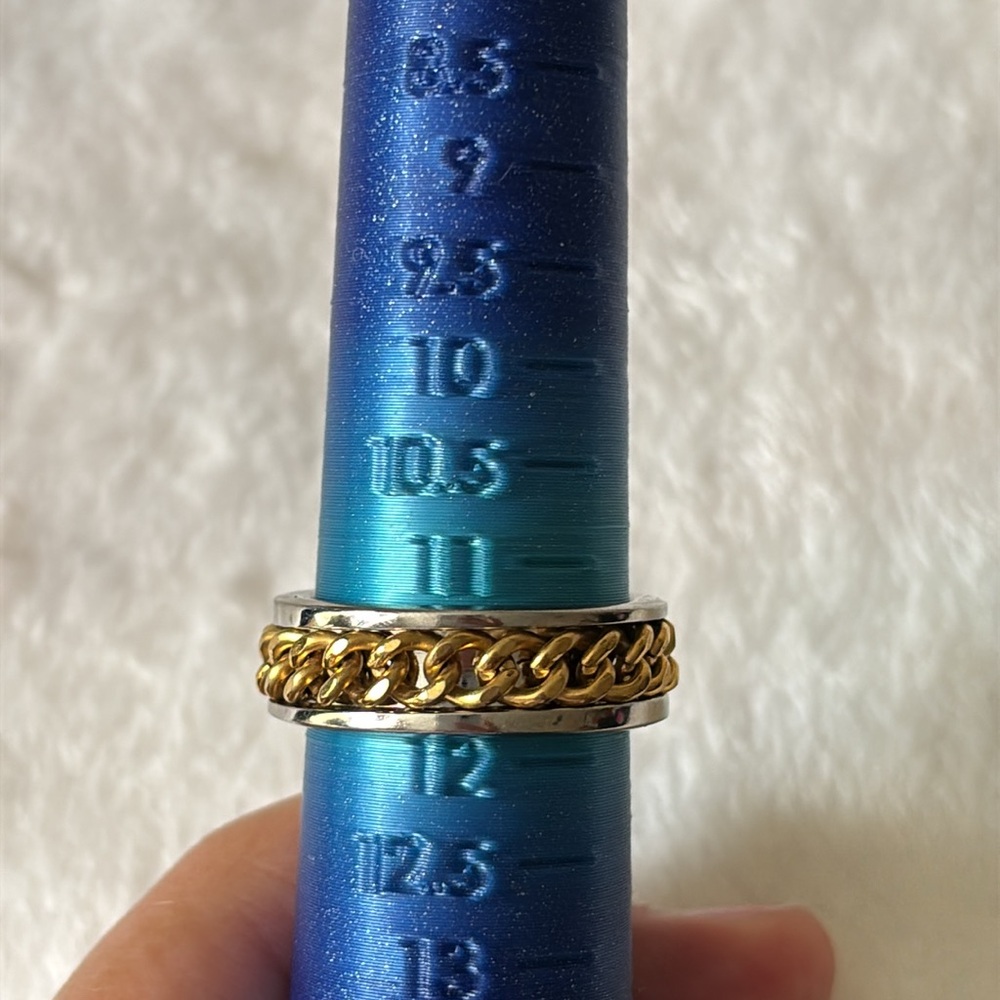 NEW Cuban Link 18k Gold Filled Ring - Picture 3 of 4